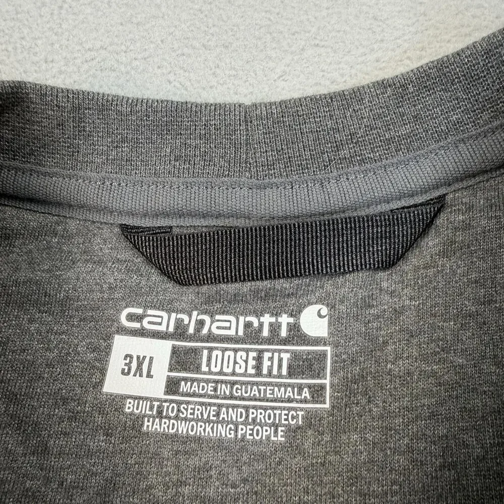 Carhartt Sweatshirt Mens 3XL Gray Fleece Crewneck Timberland Lumber Company Logo